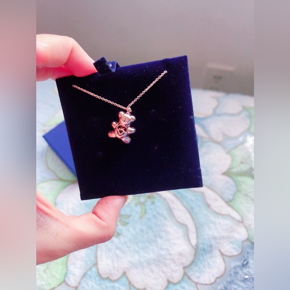 Swarovski Teddy pendant Bear, Pink, Rose gold-tone plated - Picture 7 of 11